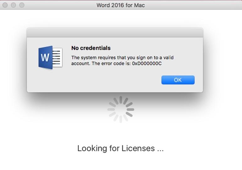 office 2016 for mac outlook will not work