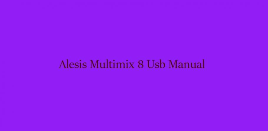 alesis multimix 8 usb software free download